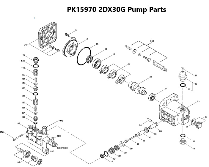 PH15970 2DX30G pump repair parts